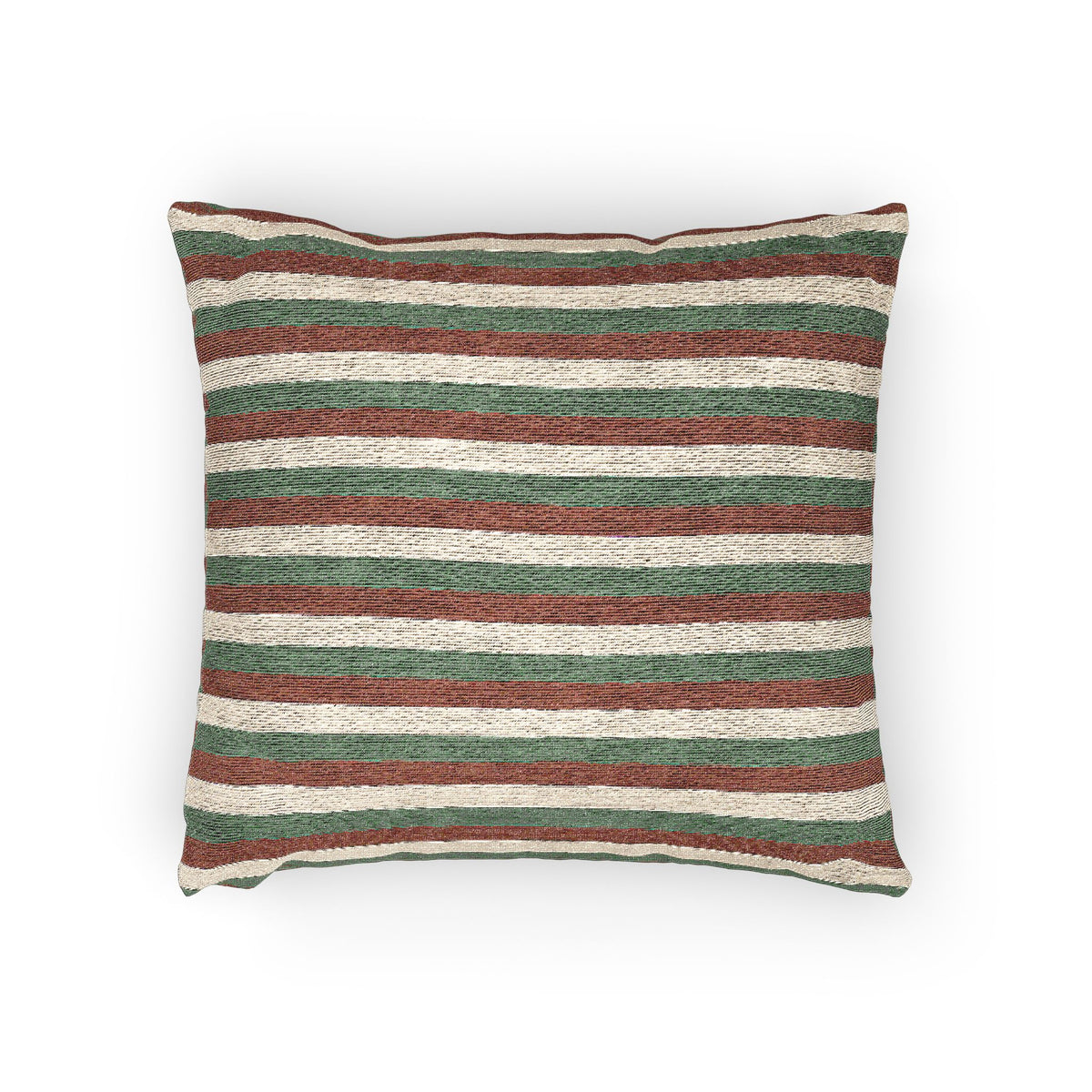 Italy Flag Geometric Striped Woven Pillow | Rust Green Brick Pattern, Boho Home Decor - Proud & Loyal