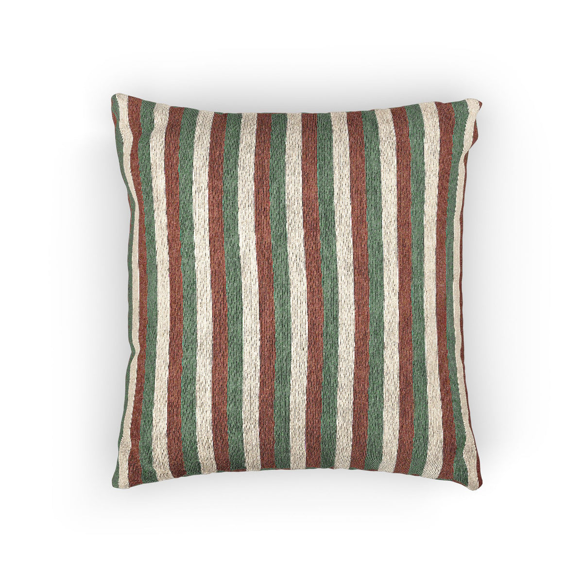 Italy Flag Geometric Striped Woven Pillow | Rust Green Brick Pattern, Boho Home Decor - Proud & Loyal