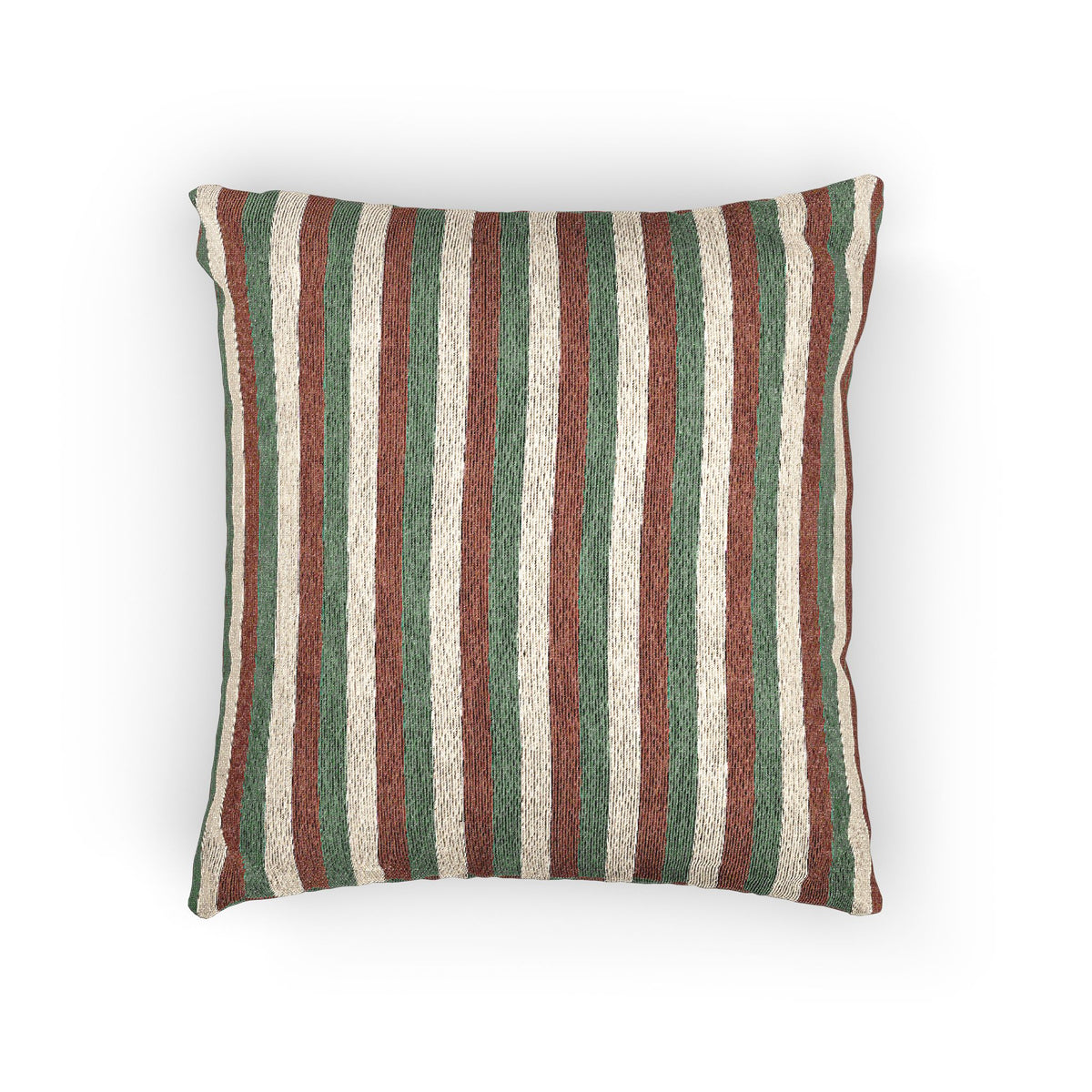 Italy Flag Geometric Striped Woven Pillow | Rust Green Brick Pattern, Boho Home Decor - Proud & Loyal