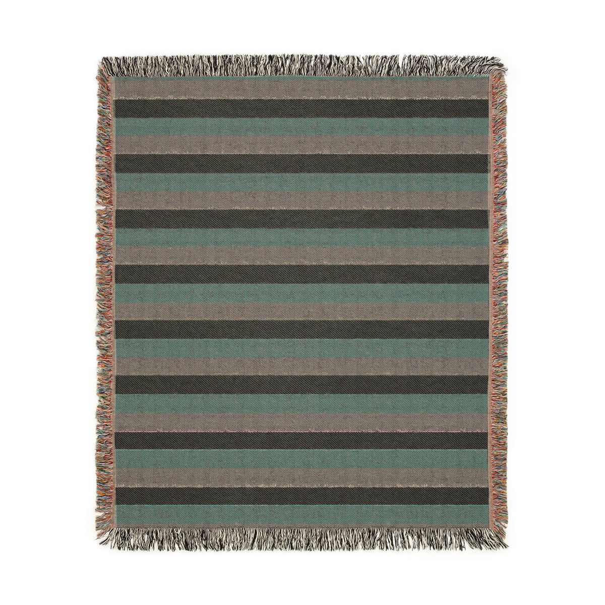 Italy Flag Red Green Cream Striped Woven Blanket | Cozy Fringe Throw - Proud & Loyal