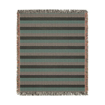 Italy Flag Red Green Cream Striped Woven Blanket | Cozy Fringe Throw - Proud & Loyal