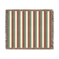 Italy Flag Red Green Cream Striped Woven Blanket | Cozy Fringe Throw - Proud & Loyal