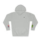 Jamaican American Flag Fleece Hoodie | Jamaica USA Dual Heritage Naturalization Gift | Personalized Initials | Embroidered Sleeve Flags - Proud & Loyal