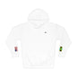 Jamaican American Flag Fleece Hoodie | Jamaica USA Dual Heritage Naturalization Gift | Personalized Initials | Embroidered Sleeve Flags - Proud & Loyal
