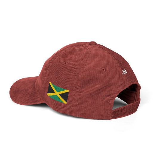 Jamaican American Flag Hat Personalized Initials | Dual Heritage Cap, New American Citizenship Naturalization Gift, Jamaica USA Corduroy - Proud & Loyal