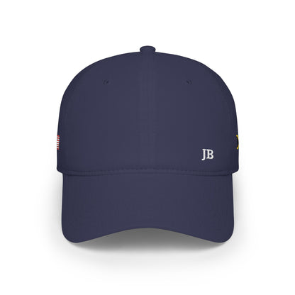 Jamaican American Flag Hat Personalized Initials | Jamaica USA Dual Heritage Embroidered Cap | Low Profile Cotton Baseball Hat - Proud & Loyal
