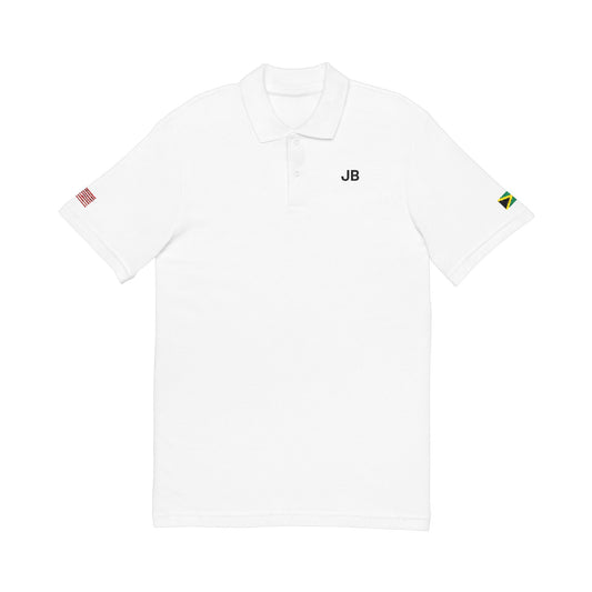 Jamaican American Heritage Polo Shirt, Jamaica USA Flag Embroidered Polo, Custom Initials, Cotton Pique Shirt, Jamaican Gift - Proud & Loyal