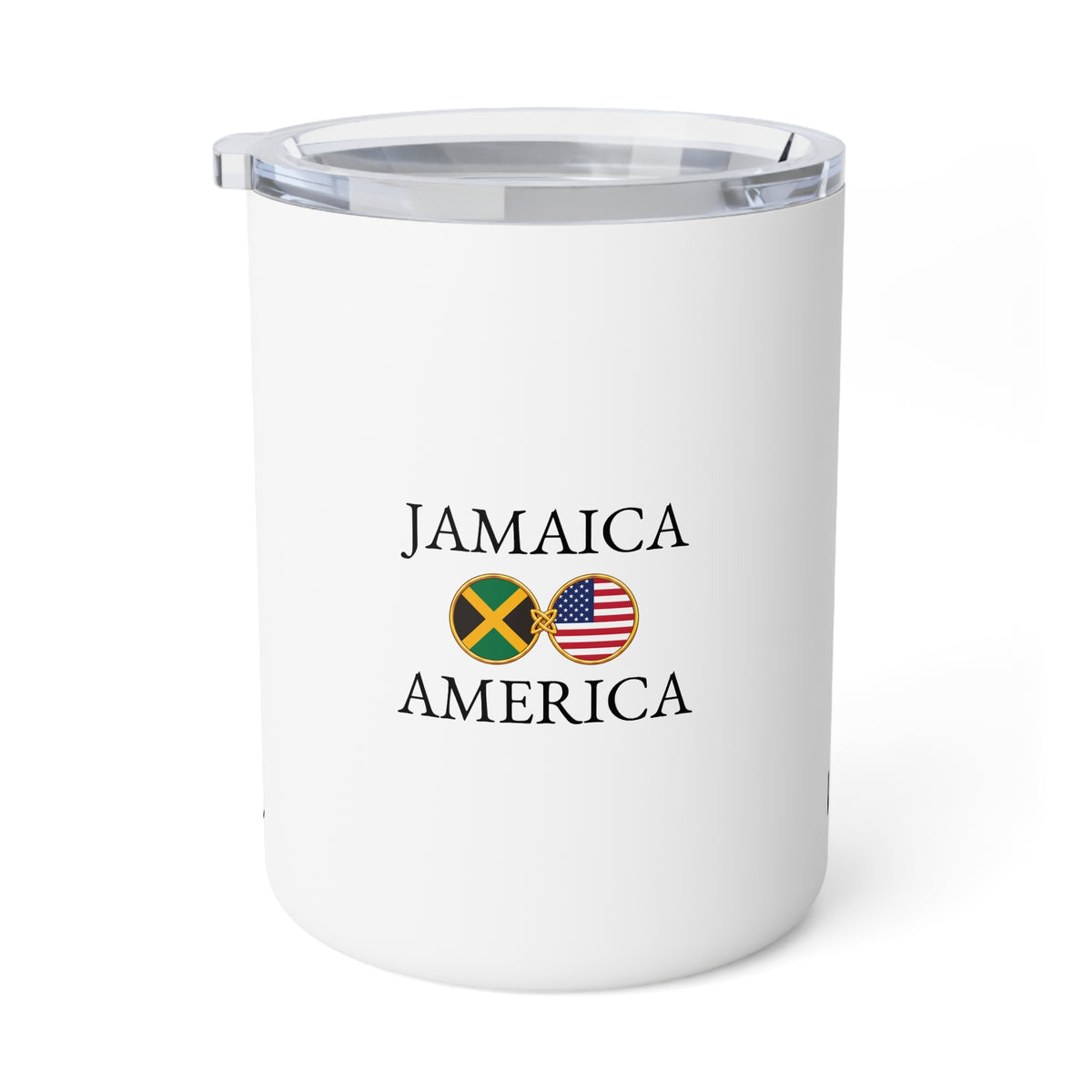 Jamaican American Personalized Name Insulated Coffee Mug, Custom Travel Tumbler, Jamaica USA Dual Heritage Naturalization Citizen Gift - Proud & Loyal