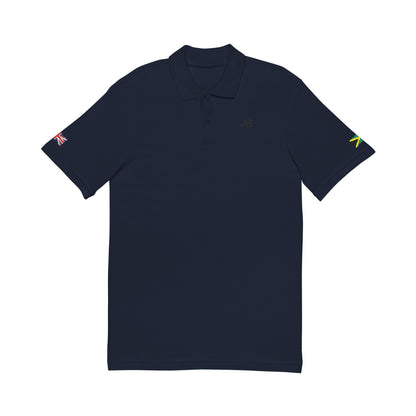 Jamaican British Embroidered Polo Shirt | Jamaica UK Dual Heritage Polo | Personalized Initials | Two Flag Heritage Gift - Proud & Loyal