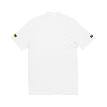 Jamaican British Embroidered Polo Shirt | Jamaica UK Dual Heritage Polo | Personalized Initials | Two Flag Heritage Gift - Proud & Loyal