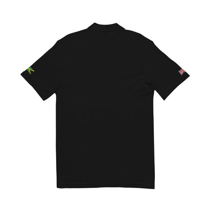 Jamaican British Embroidered Polo Shirt | Jamaica UK Dual Heritage Polo | Personalized Initials | Two Flag Heritage Gift - Proud & Loyal