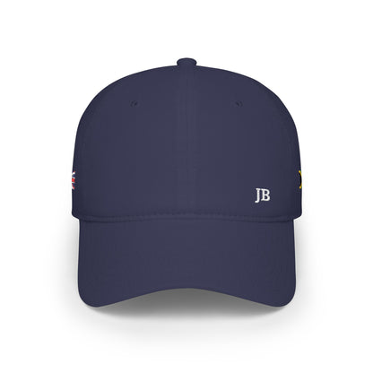 Jamaican British Flag Hat Personalized Initials | Jamaica UK Dual Heritage Embroidered Cap | Low Profile Cotton Baseball Hat - Proud & Loyal