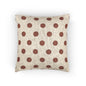 Japan Flag Polka Dot Pillow | Japanese Woven Beige Throw Pillow, Rustic Dot Accent - Proud & Loyal