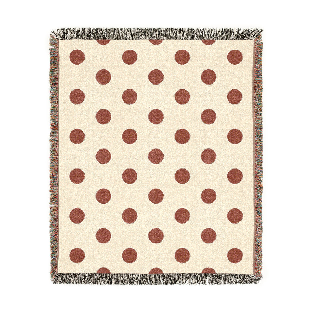 Japan Flag Polka Dot Woven Blanket | Neutral Dot Throw - Proud & Loyal