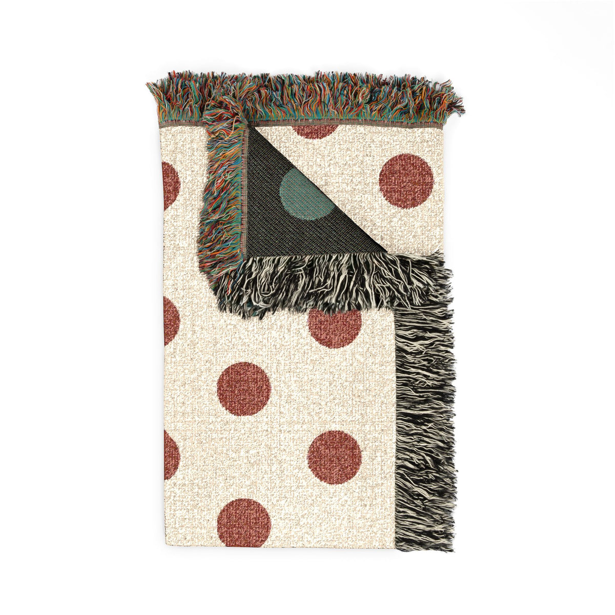 Japan Flag Polka Dot Woven Blanket | Neutral Dot Throw - Proud & Loyal