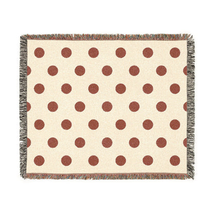 Japan Flag Polka Dot Woven Blanket | Neutral Dot Throw - Proud & Loyal