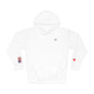 Japanese American Flag Fleece Hoodie | Japan USA Dual Heritage Gift | Personalized Initials | Embroidered Sleeve Flags - Proud & Loyal