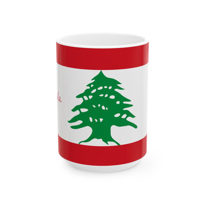 Lebanese Cedar Flag Mug | Lebanon Tree Ceramic Mug - Proud & Loyal