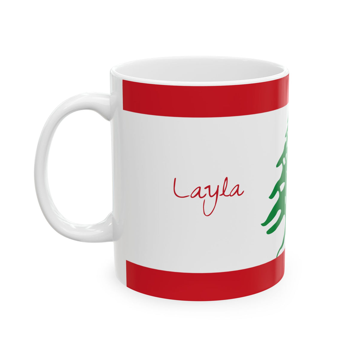 Lebanese Cedar Flag Mug | Lebanon Tree Ceramic Mug - Proud & Loyal