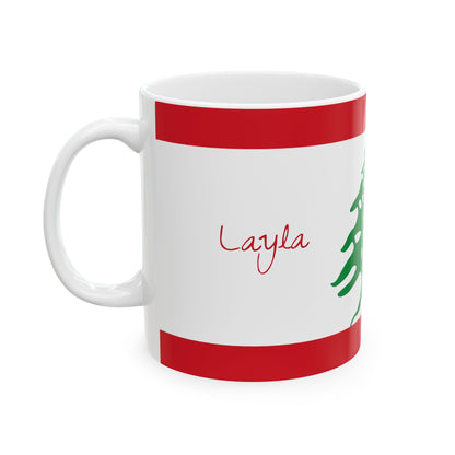 Lebanese Cedar Flag Mug | Lebanon Tree Ceramic Mug - Proud & Loyal