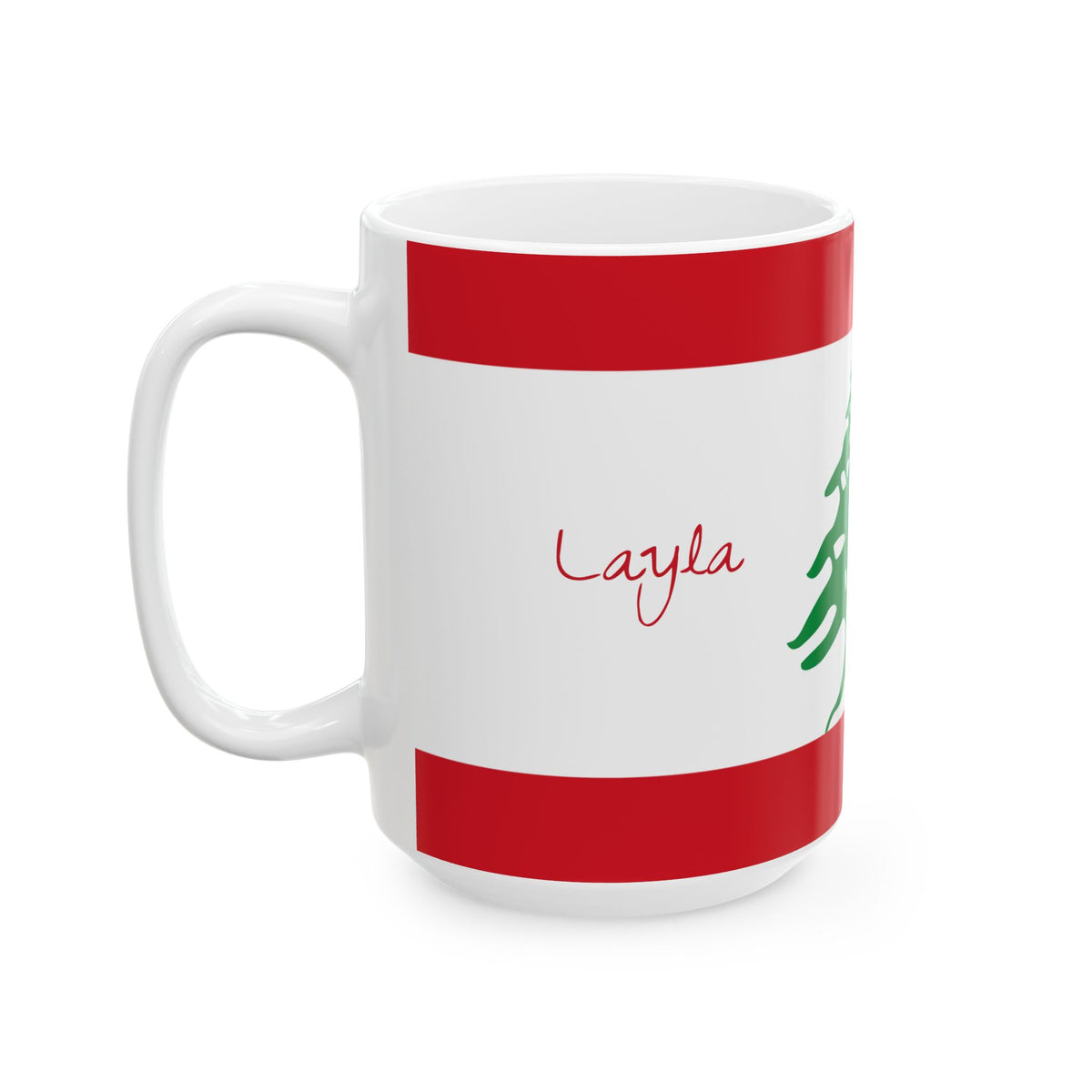 Lebanese Cedar Flag Mug | Lebanon Tree Ceramic Mug - Proud & Loyal