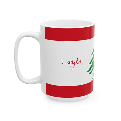 Lebanese Cedar Flag Mug | Lebanon Tree Ceramic Mug - Proud & Loyal