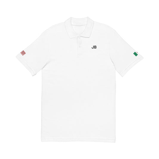 Mexican American Heritage Polo Shirt, Mexico USA Flag Embroidered Polo, Custom Initials, Cotton Pique Shirt, Mexican Gift - Proud & Loyal