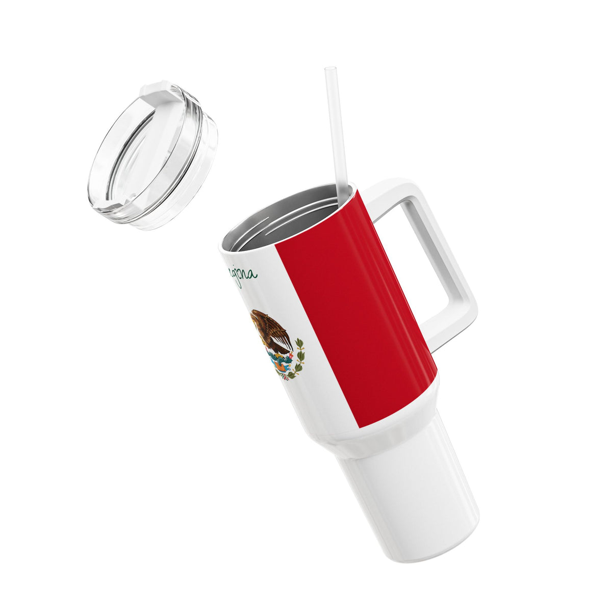 Mexican Flag Crest Tumbler | 40oz Insulated Travel Mug - Proud & Loyal