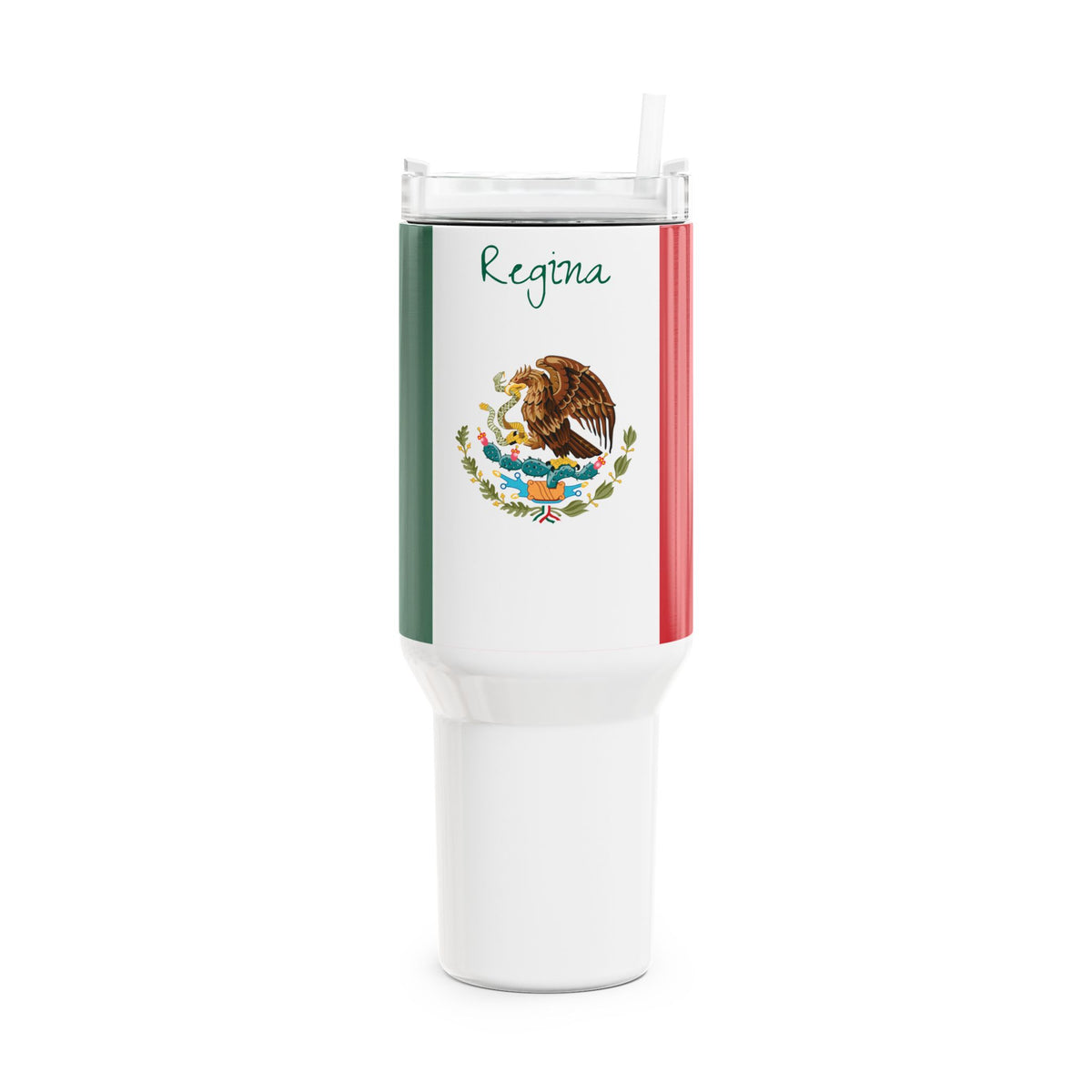 Mexican Flag Crest Tumbler | 40oz Insulated Travel Mug - Proud & Loyal