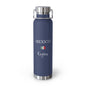 Mexican Heritage Insulated Water Bottle, Copper Lined, Custom Thermos, Mexico Flag Metal Travel Flask, Personalized Name - Proud & Loyal