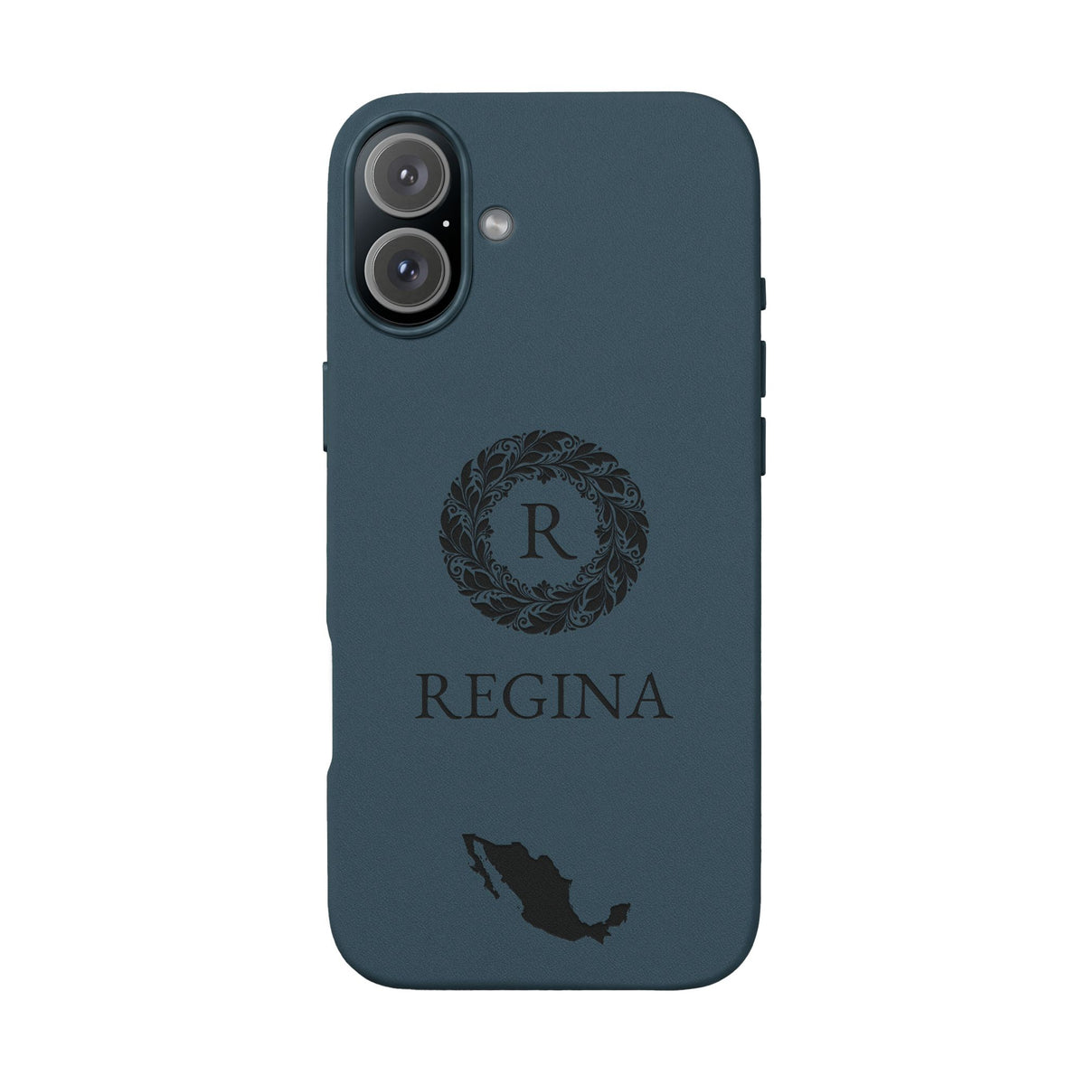 Mexico Vegan Leather iPhone Case, Custom Mexican Monogram Cover, Personalized Name Initials iPhone 16 15 14 13 12, Mexican Map Gift - Proud & Loyal