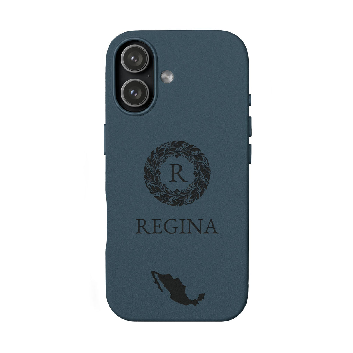 Mexico Vegan Leather iPhone Case, Custom Mexican Monogram Cover, Personalized Name Initials iPhone 16 15 14 13 12, Mexican Map Gift - Proud & Loyal