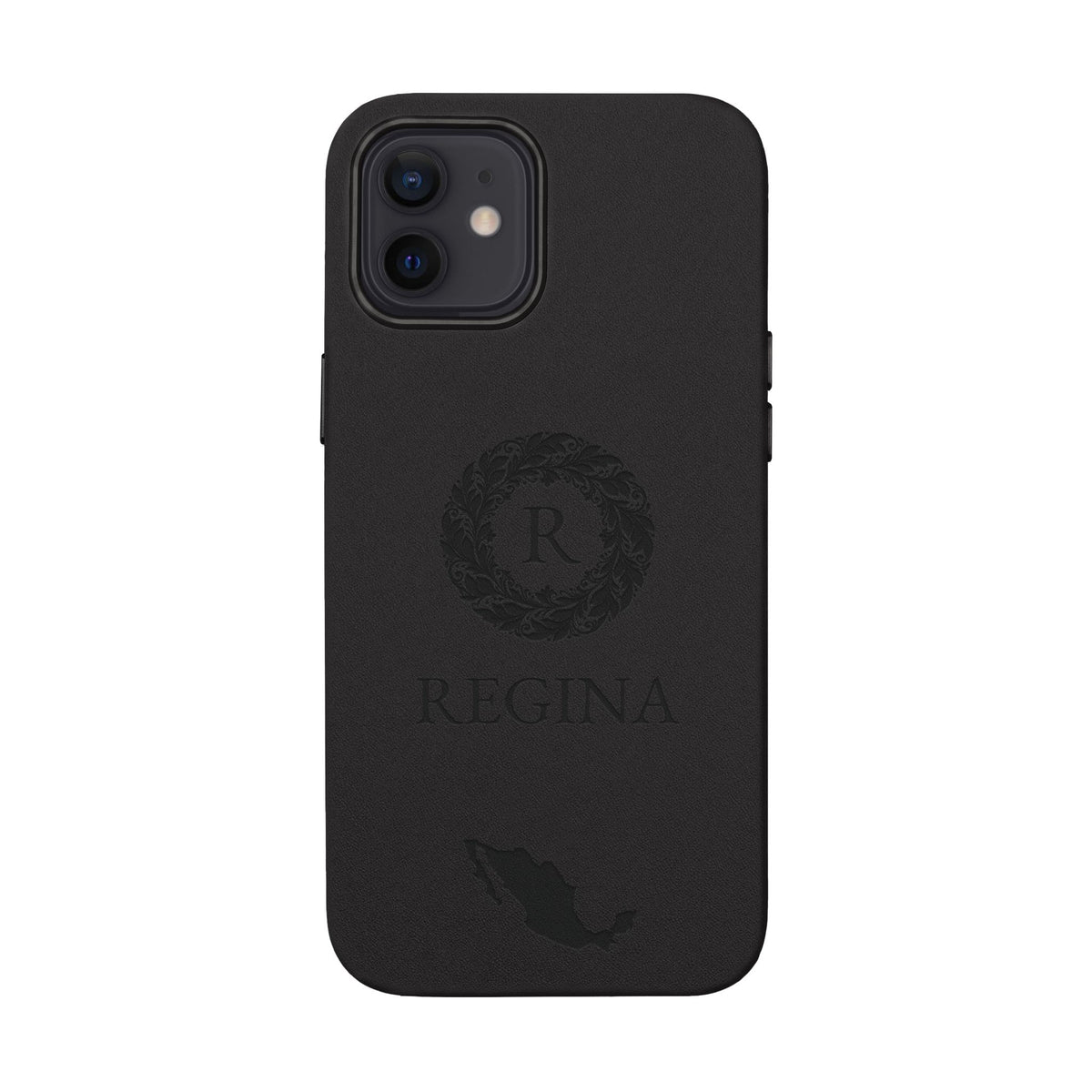Mexico Vegan Leather iPhone Case, Custom Mexican Monogram Cover, Personalized Name Initials iPhone 16 15 14 13 12, Mexican Map Gift - Proud & Loyal