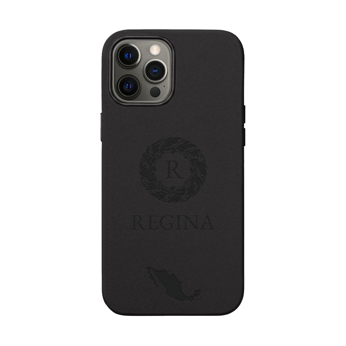 Mexico Vegan Leather iPhone Case, Custom Mexican Monogram Cover, Personalized Name Initials iPhone 16 15 14 13 12, Mexican Map Gift - Proud & Loyal