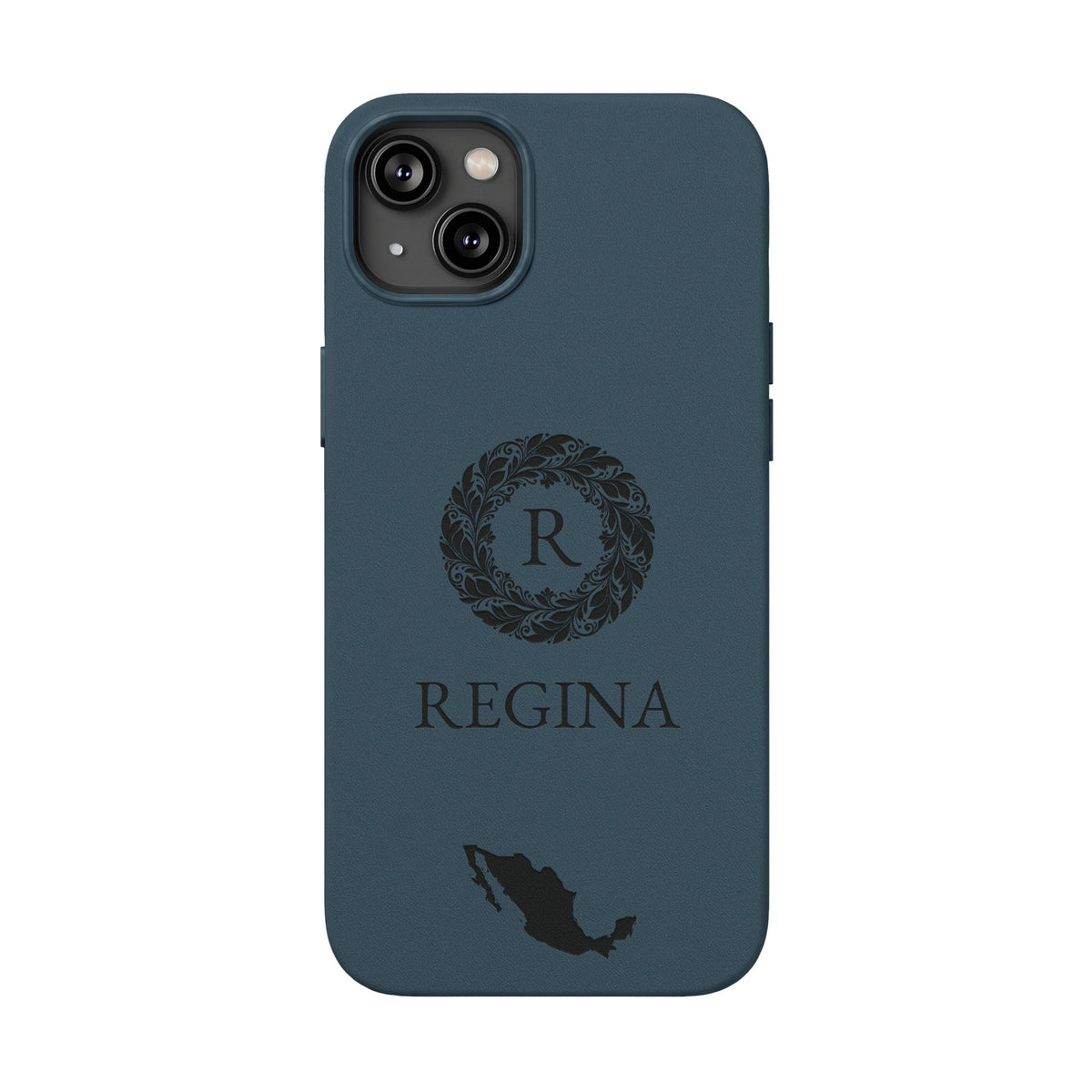 Mexico Vegan Leather iPhone Case, Custom Mexican Monogram Cover, Personalized Name Initials iPhone 16 15 14 13 12, Mexican Map Gift - Proud & Loyal