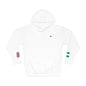 Naija Nigerian British Flag Fleece Hoodie | Nigeria UK Dual Heritage Gift | Personalized Initials | Embroidered Sleeve Flag | United Kingdom - Proud & Loyal