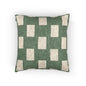 Nigeria Flag Geometric Block Pattern Woven Pillow | Nigerian Green Cream Decorative Cushion - Proud & Loyal