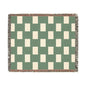 Nigeria Flag Geometric Rectangle Pattern Woven Blanket | Green Cream Checkered Throw - Proud & Loyal