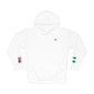 Nigerian American Flag Fleece Hoodie | Nigeria USA Dual Heritage Gift | Personalized Initials | Embroidered Sleeve Flags - Proud & Loyal