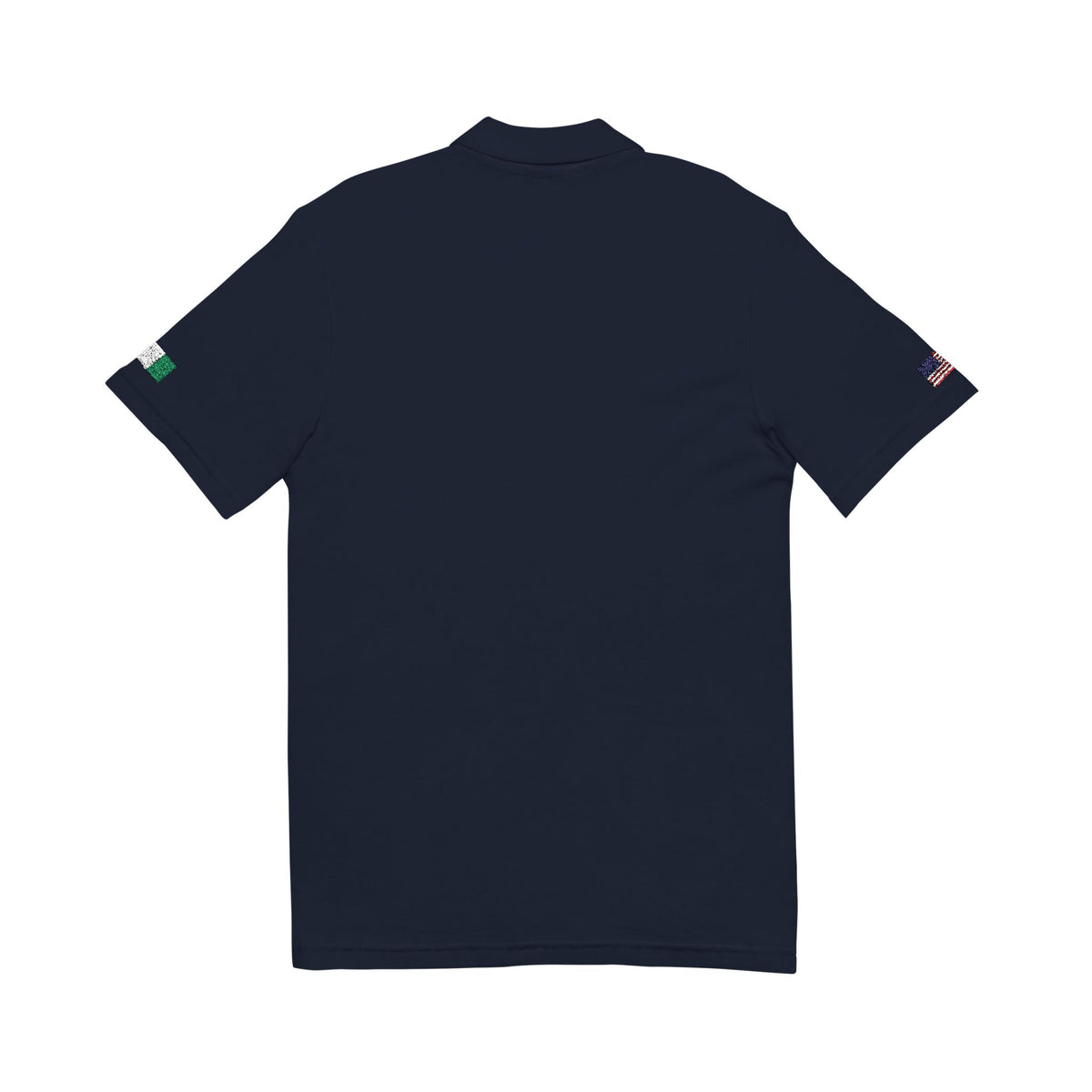 Nigerian American Heritage Polo Shirt, Nigeria USA Flag Embroidered Polo, Custom Initials, Cotton Pique Shirt, Nigerian Gift - Proud & Loyal