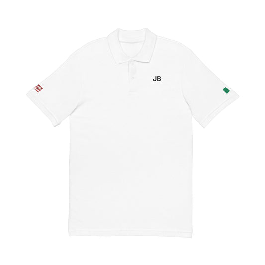 Nigerian American Heritage Polo Shirt, Nigeria USA Flag Embroidered Polo, Custom Initials, Cotton Pique Shirt, Nigerian Gift - Proud & Loyal