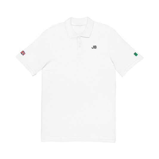 Nigerian British Embroidered Polo Shirt | Nigeria UK Dual Heritage Polo | Personalized Initials | Two Flag Heritage Gift - Proud & Loyal