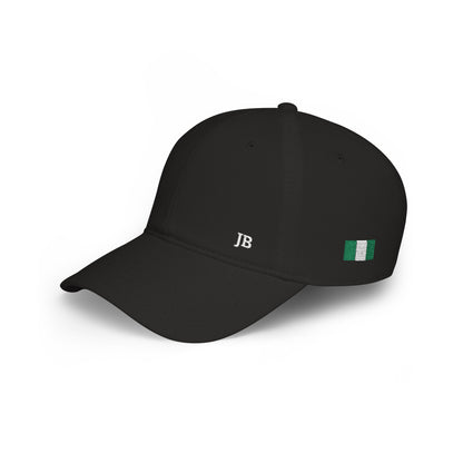 Nigerian British Flag Hat Personalized Initials | Nigeria UK Dual Heritage Embroidered Cap | Low Profile Cotton Baseball Hat - Proud & Loyal