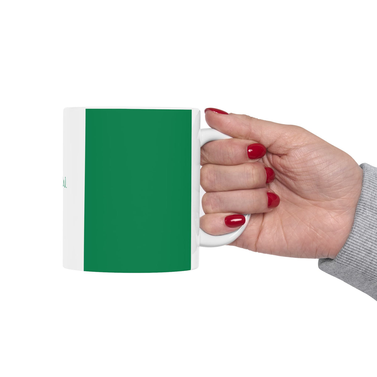 Nigerian Flag Green Stripe Personalized Name Mug | Ceramic Coffee Cup - Proud & Loyal