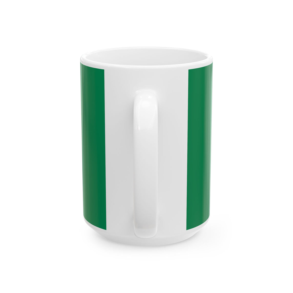 Nigerian Flag Green Stripe Personalized Name Mug | Ceramic Coffee Cup - Proud & Loyal