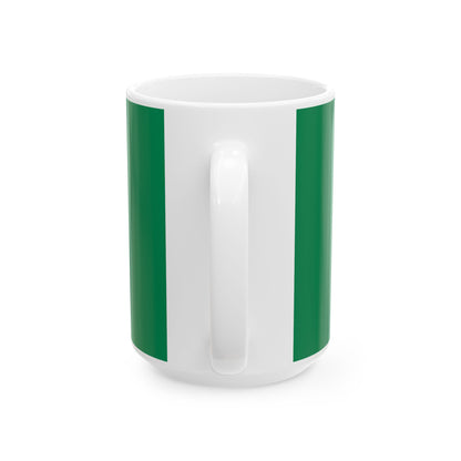 Nigerian Flag Green Stripe Personalized Name Mug | Ceramic Coffee Cup - Proud & Loyal