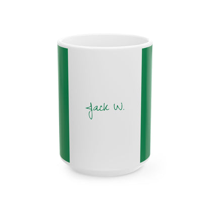 Nigerian Flag Green Stripe Personalized Name Mug | Ceramic Coffee Cup - Proud & Loyal