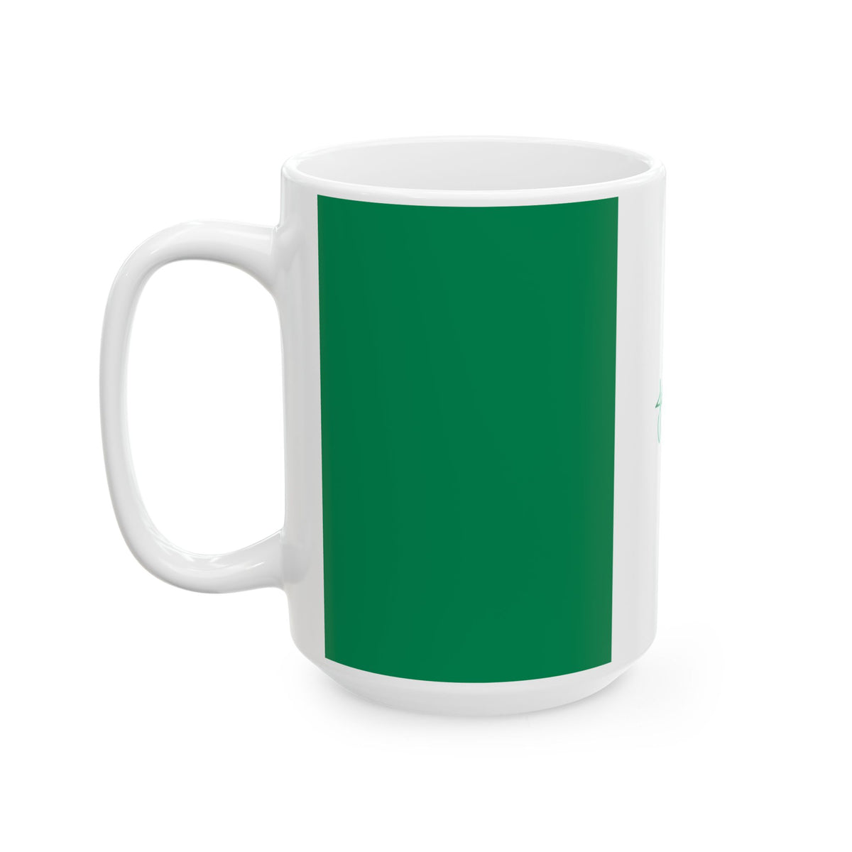 Nigerian Flag Green Stripe Personalized Name Mug | Ceramic Coffee Cup - Proud & Loyal