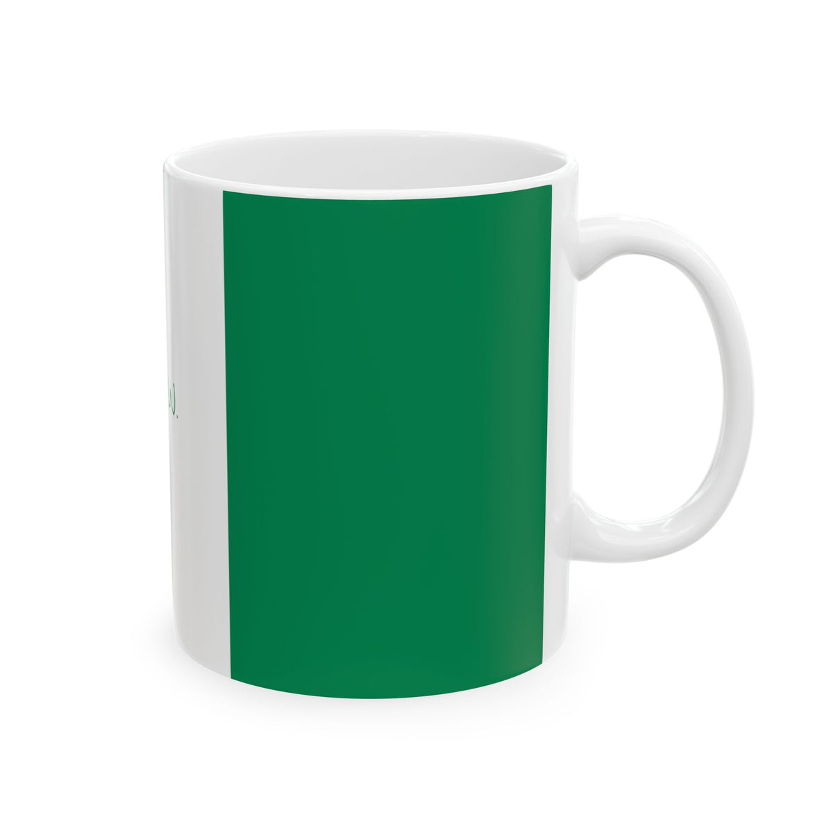 Nigerian Flag Green Stripe Personalized Name Mug | Ceramic Coffee Cup - Proud & Loyal