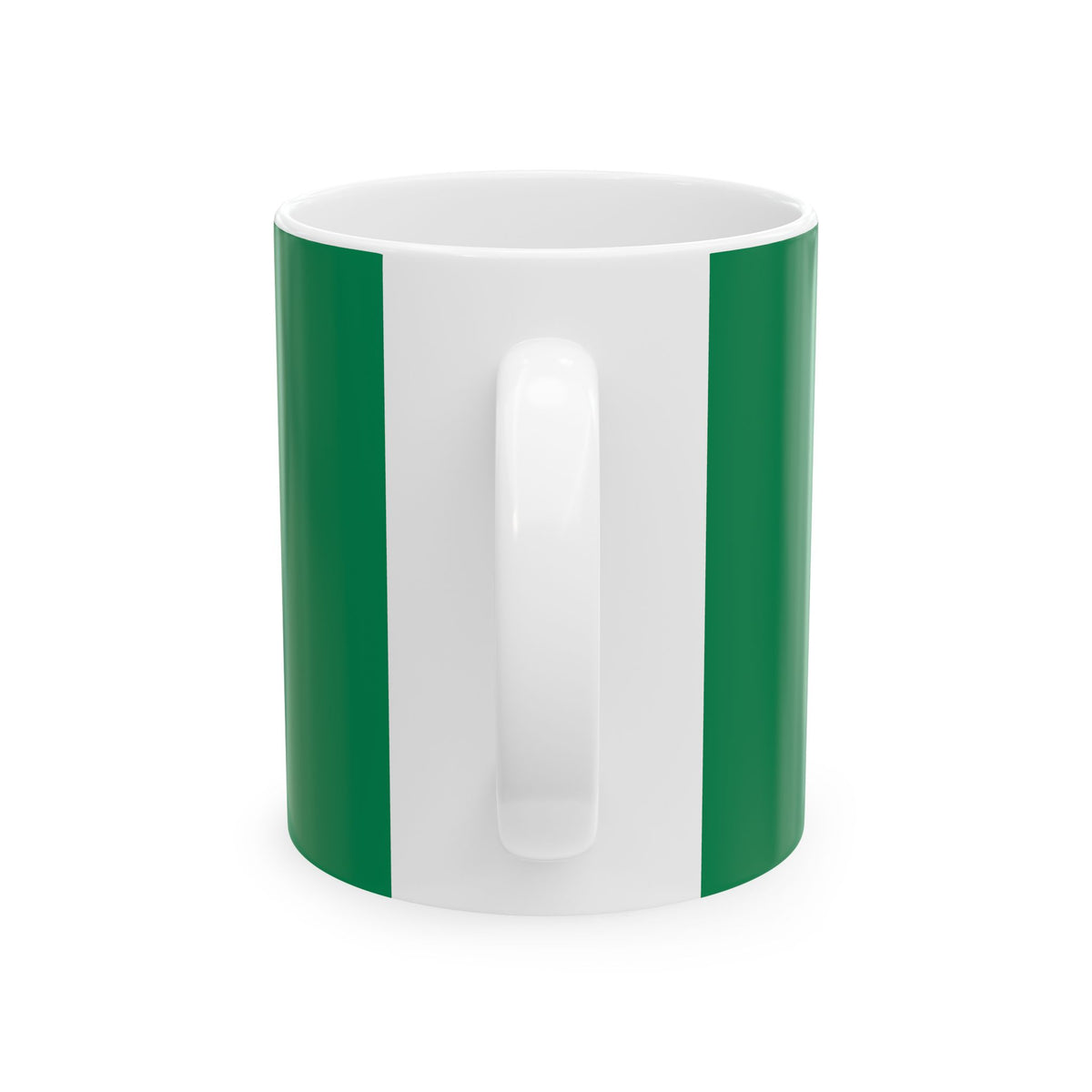 Nigerian Flag Green Stripe Personalized Name Mug | Ceramic Coffee Cup - Proud & Loyal